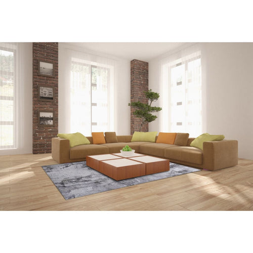 Mosaic 1660-900 Grey Rug - 100% Chenille Viscose