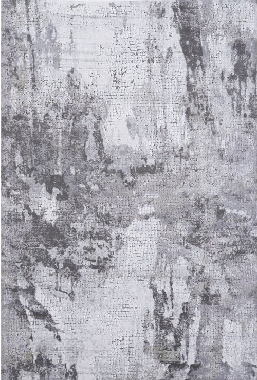 Mosaic 1660-900 Grey Rug - 100% Chenille Viscose