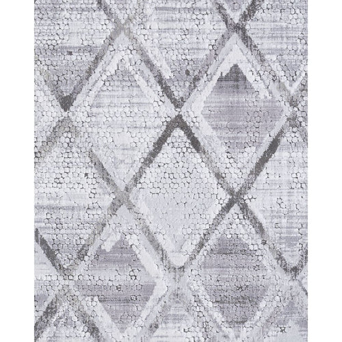Mosaic 1666-190 Grey/Cream Rug - 100% Chenille Viscose