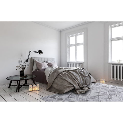 Mosaic 1666-190 Grey/Cream Rug - 100% Chenille Viscose