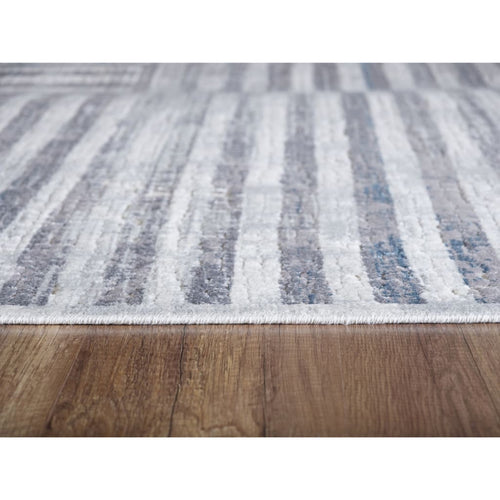 Mosaic 1671-119 Cream/Grey Rug - 100% Chenille Viscose