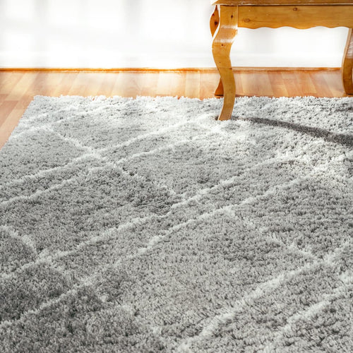 Nordic 7431-900 Silver/White Rug - 100% Polyproplyene