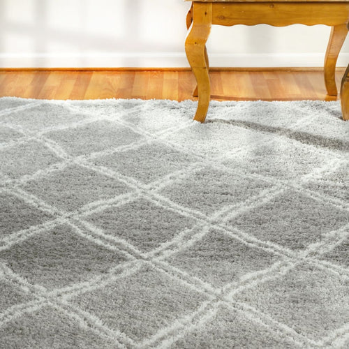 Nordic 7432-900 Silver/White Rug - 100% Polyproplyene