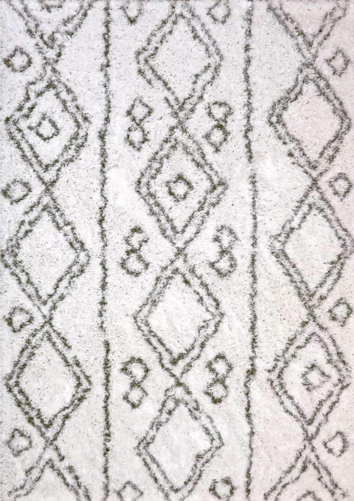 Dynamic Rugs NORDIC 7434-100 Silver/White Rug