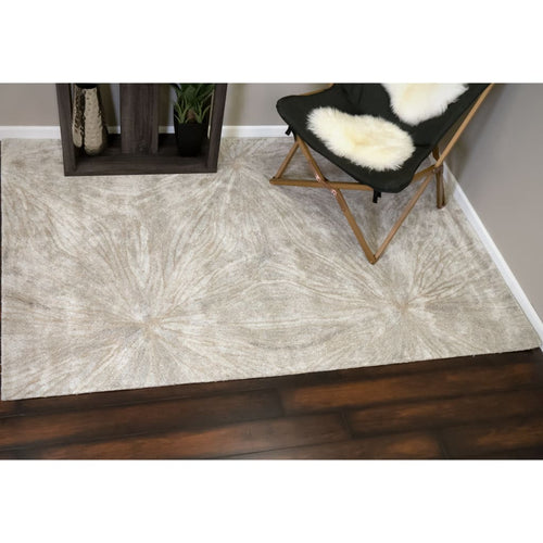 Posh 7802-717 Grey Rug - 90% Viscose 10% Wool