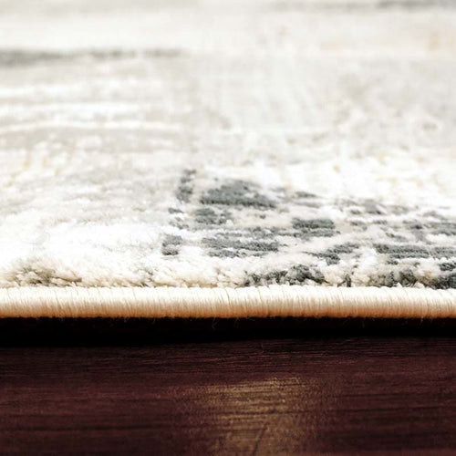 Quartz 27070-999 Ivory/Slate Rug - Blend Of Viscose And 