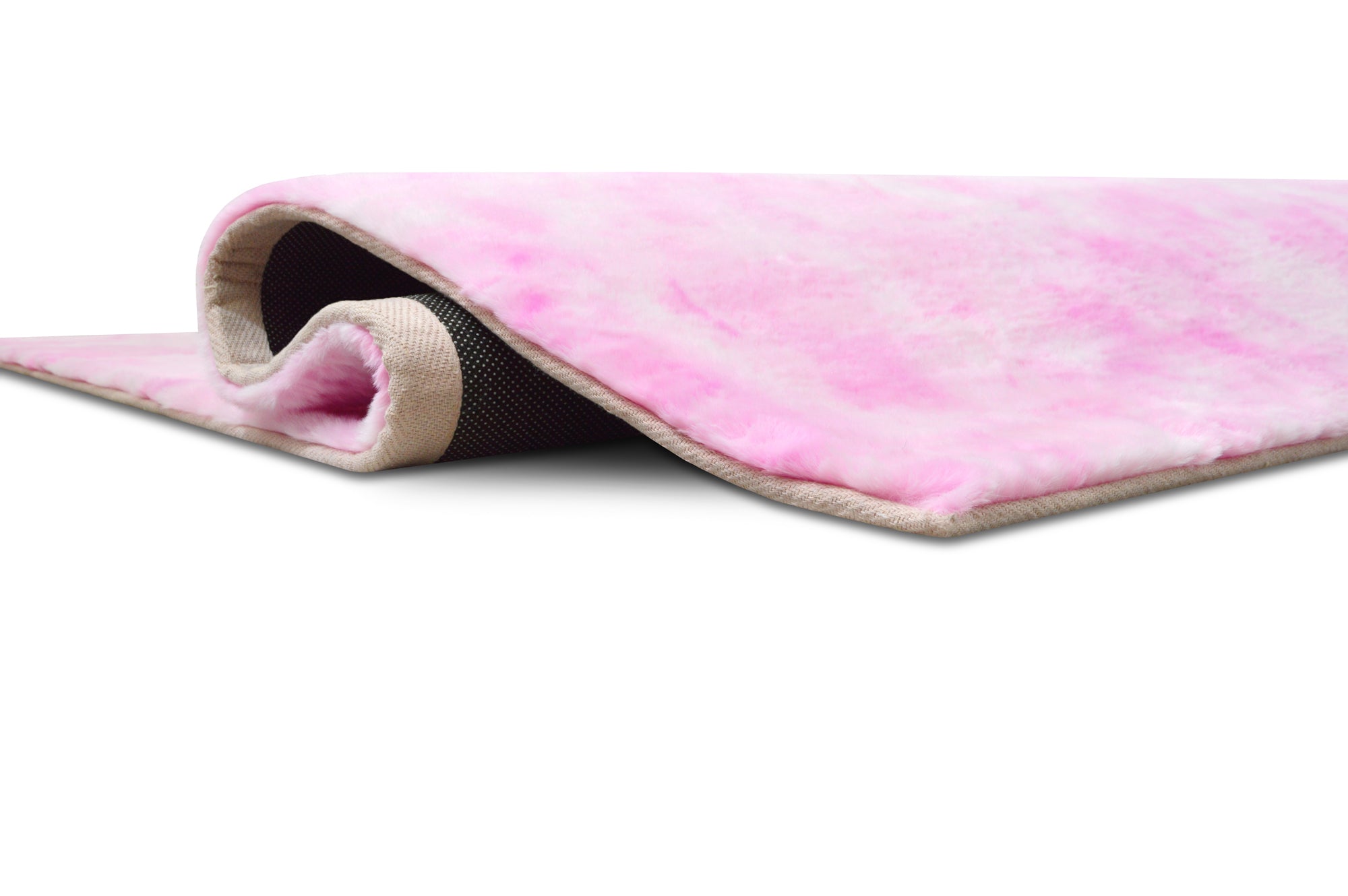 American cover design / Persian weavers Rabbit Fur Tie-dye Pink Rug