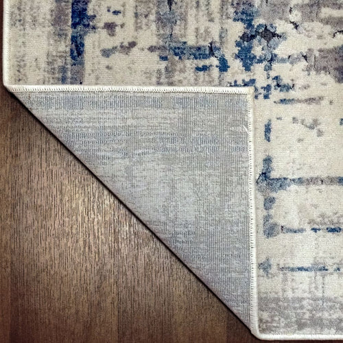Scout 1681-150 Ivory/Blue Rug - 100% Chenille Viscose