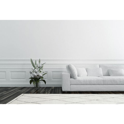 Sherpa 49004-6242 Ivory/Grey Rug - Blend Of Polyester And 