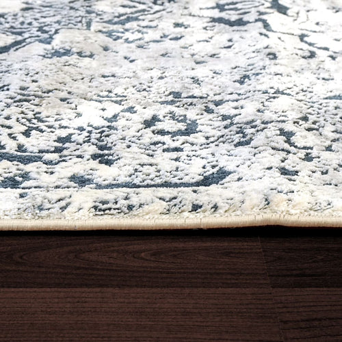 Torino 3338-510 Blue/Ivory Rug - Blend Of Shrink Polyester 