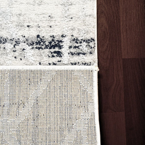 Troya 4604-190 Grey/Ivory/Blue Rug - Blend Of Polyester And 