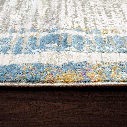 Valley 7989-950 Grey/Blue Rug - Blend Of Space-Dyed Viscose 