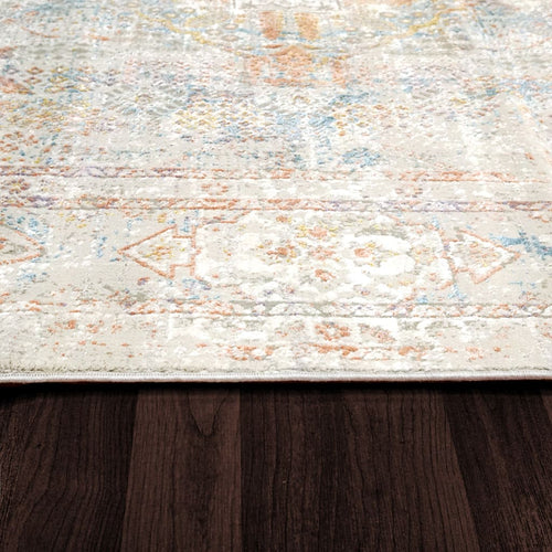 Valley 7990-930 Grey/Red Rug - Blend Of Space-Dyed Viscose 