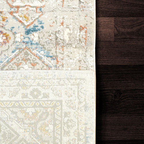 Valley 7990-930 Grey/Red Rug - Blend Of Space-Dyed Viscose 