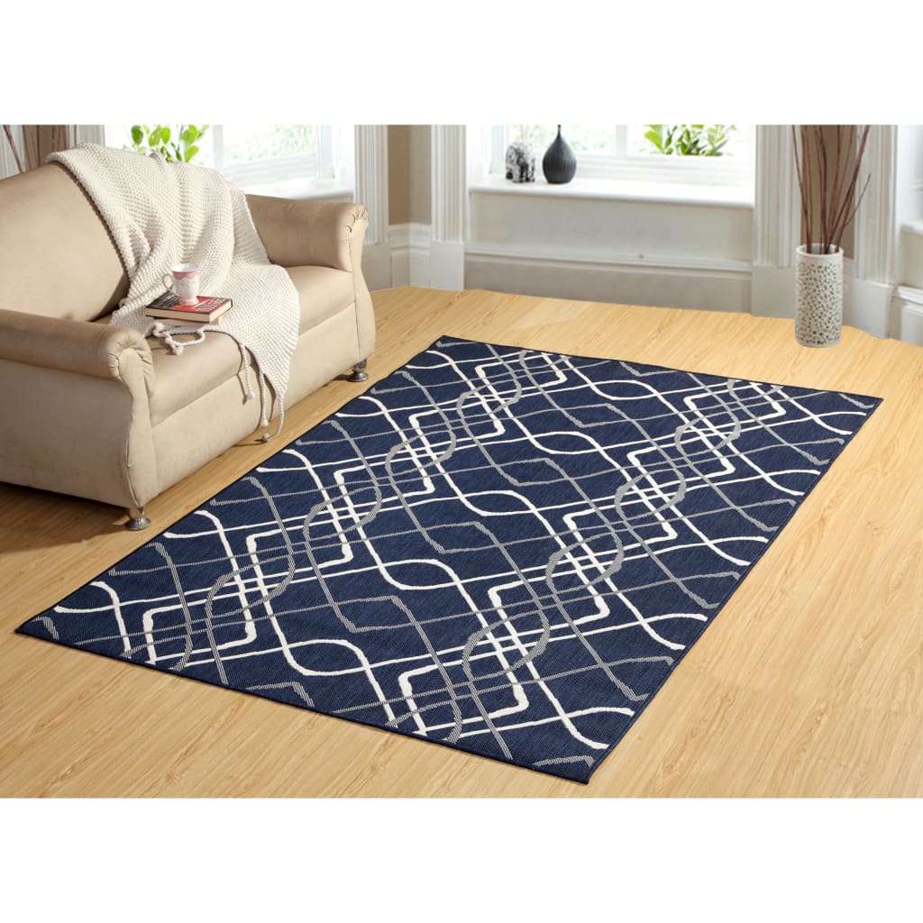 Dynamic Rugs Villa 1643-510 Navy/Ivory Rug