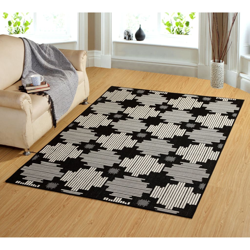 Dynamic Rugs Villa 1644-910 Ivory/Black Rug