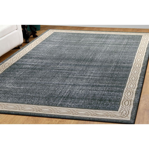 Yazd 1770-590 Blue/Grey Rug - 100% Polypropylene